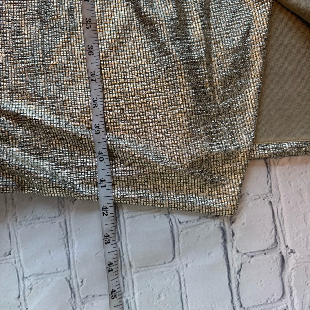 NWT RACHEL Rachel Roy Gold Metallic Off The Shoulder Draped Sleeve Midi Dress L - Picture 12 of 15